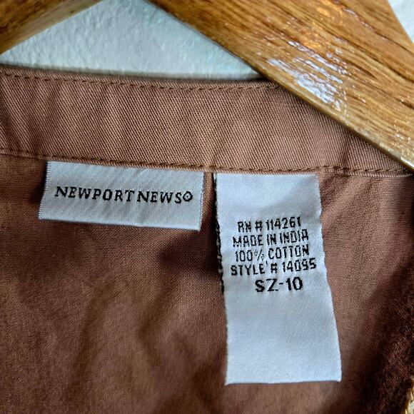 Size 10 –  Embroidered Cotton Vest in Tan - Picture 4 of 5